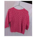 Pink Textured Knit Sweater
