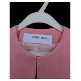 Pink Cropped Open-Front Blazer