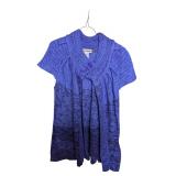 Blue Knitted Short- Sleeves Parkhurst Size M (C)