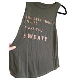 Green 'The best things in life' Tank (S) (C)