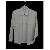 Cleo Petites Light Sage Button Front Blouse