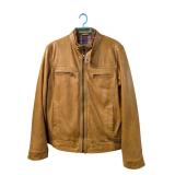 Danier Tan Leather Bomber Jacket (C)