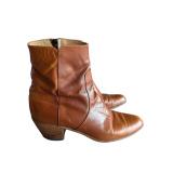 Brown Leather Ankle Boots Size 9 (C)