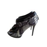 Karen Millen Peep Toe Bootie Heels Size 41 (C)