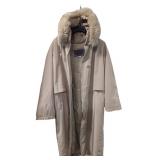 Nuage Beige Winter Coat with Faux Fur Trim (C)