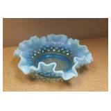 Blue Foliated Bowl