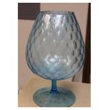Teal Colour Glass Goblet