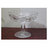 A Brilliant Cut Glass Stem Bowl