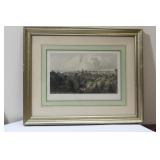 A Framed Engraving of the City of Milwaukee