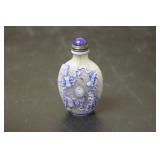 A Chinese Peking Glass Overlay Snuff Bottle