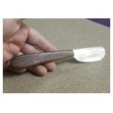 Mother of Pearl and Wooden butter knife(?)