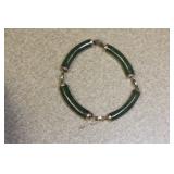 14 Karat Gold and Jade Bracelet