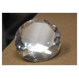Large Glass Diamond Shape Paperweight