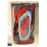Artglass Flat Vase