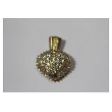 A 14KT Gold And Diamond Pendant