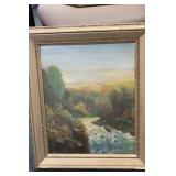 An Antique Oil on Board Painting