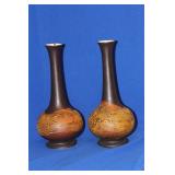 Pair of Royal Haegar Earth Wrap Pottery Vase