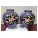 A Pair of Leighton Ceramic Ginger Jars