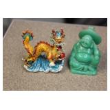 Two Small Resin Oriental Figurine