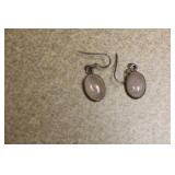 Pair of Vintage Sterling and Gemstone Earrings