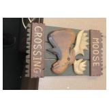 Mouse Crossing Wood Sign