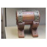 Wood Barrel Bank