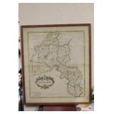 Oxfordshire Framed England Map
