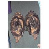 Pair of Victorian Chalk Wall Plaques