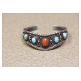 Signed Navajo Bangle Bracelet