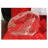 A Crystal Dolphin Paperweight