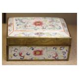 Antique Chinese Porcelain and Brass Mox