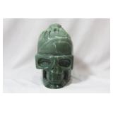 A Jade or Similar Hardstone Skull