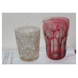 Lot of 2 Cut Glass Cups