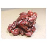 Carved Resin Frog
