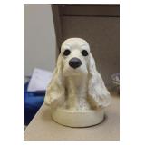 Signed Norbill Bust of a Dog Head