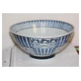 Signed Blue and White Bowl
