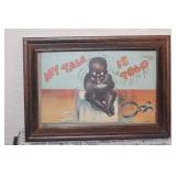 Framed Black Americana Post Card