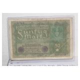 1919 German 50 Mark Note