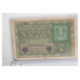 1919 German 50 Mark Note