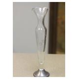 Etched Glass Vase