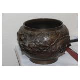 Antique Japanese Dagon Bronze Planter