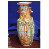 An Antique Chinese Rose Medallion Vase