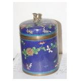Antique Chinese Cloisonne Container with Foo Dog