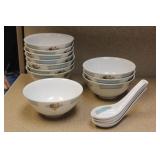 Lot of 15 Chinese Bowls/Spoons