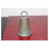 Etched Small Vintage Brass Bell