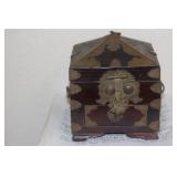 Vintage Chinese Wood and Copper Box