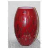 Red Art Glass Vase