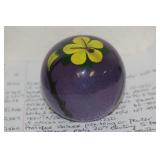 Signed Zellique Art Glass Apperweight