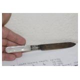 Sterling Mother of Pearl Handle Knife