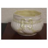A Belleek Ribbon Bowl